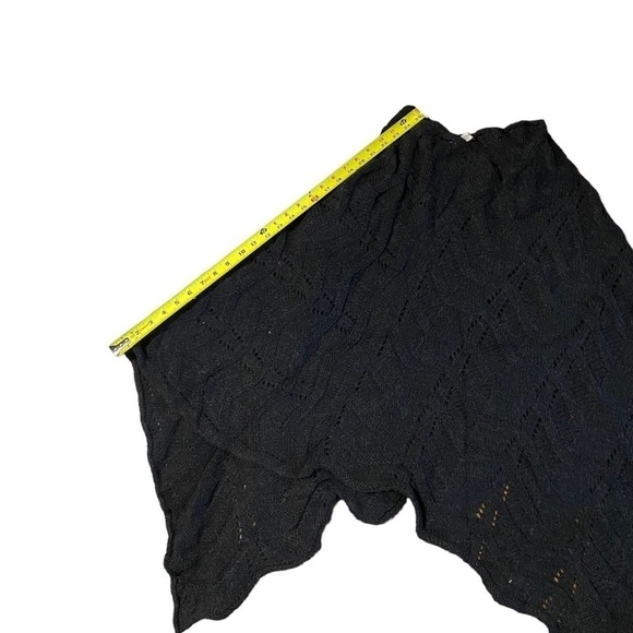 FRATELLITALLI Black Knit Alpaca Wool Acrylic Ruana Wrap/Italy/OS/Luxe+Lovely - Picture 4 of 7